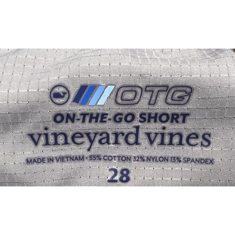 Vineyard Vines Club Short Flat Front Chino Salmon Pink Mens Size 28 Preppy STAIN